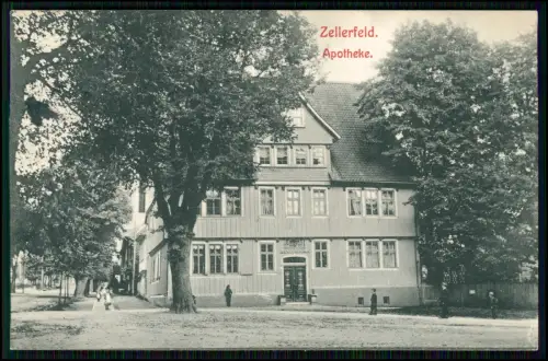 AK Bergapotheke Clausthal-Zellerfeld Harz - auch Fratzenapotheke - 1914 gelaufen