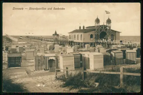 4x AK Ostsee Zinnowitz Sellin Sassnitz Lauterbach Rügen Seebrücke uvm. 1909 gel.