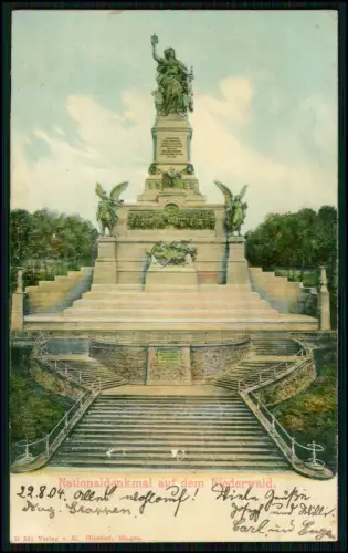 4 AK Rüdesheim Bingen Niederwald Nationaldenkmal Drosselhof Rheinstein Ehrenfels