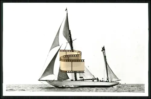 Foto AK - Marineyacht Asta - während der Regatta - Rund um Helgoland - 1936