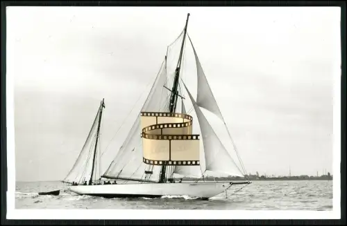 Foto AK - Marineyacht Asta - während der Regatta - Rund um Helgoland - 1936