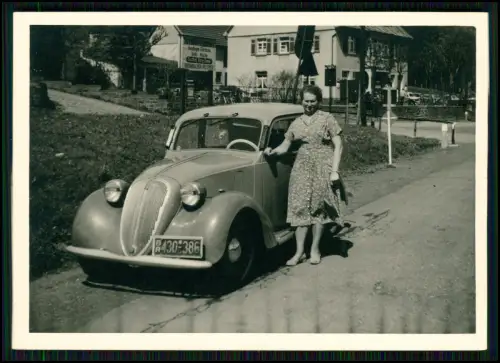 4x Foto Becke Gummersbach - Gasthof Burg-Zinne Aggertalsperre - Simca 8 Fiat 508