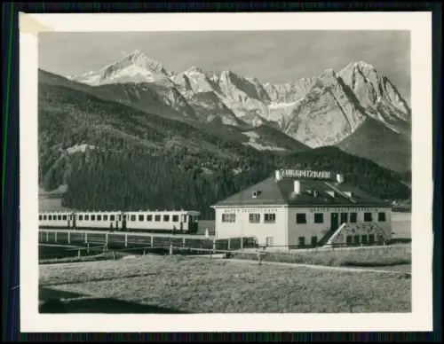 15x Foto Bahnhof der Bayerischen mit Zugspitzbahn Wettersteingebirge und andere