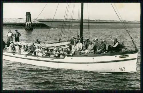 3x Foto AK Insel Norderney - Ausflugsboot mit Namen Nordsee - u.a. Motive 1930er