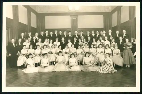 Foto 17x12- Bochum Tanzschule Diel Abschlussball 1950er Gruppenbild Wanne Eickel