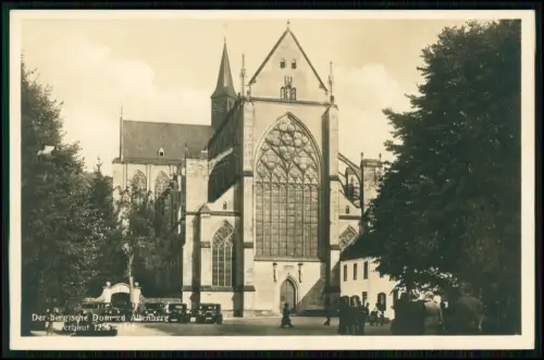 Echt Foto AK - Altenberg Bergischer Dom - Kirchplatz alte Fahrzeuge und Besucher