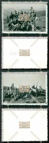 Orig. Foto 2x Soldaten Gruppen Aufnahme im Gelände