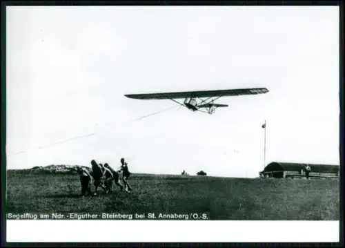 14x Foto Schlesien Segelfliegerei 1930er Segelflugzeuge Flugbetrieb Zeppelin uvm