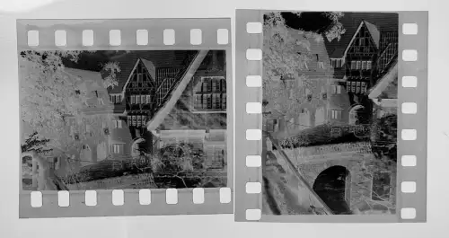 2x Original Negativ - Innenhof ? der Wartburg ? in Eisenach - 1941