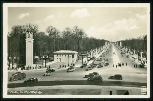 8x AK - Ansichten Berlin - Ost West Achse Chaussee Verkehr - und andere 1930er