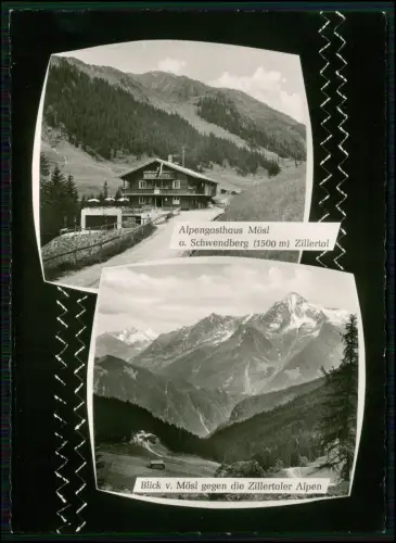 Foto AK - Hippach Alpengasthauses Mösl - am Schwendberg im Zillertal Tirol