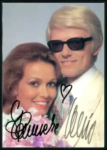 2x Foto AK - Heino und Hannelore - Autogrammkarte Musiker Schlager signiert