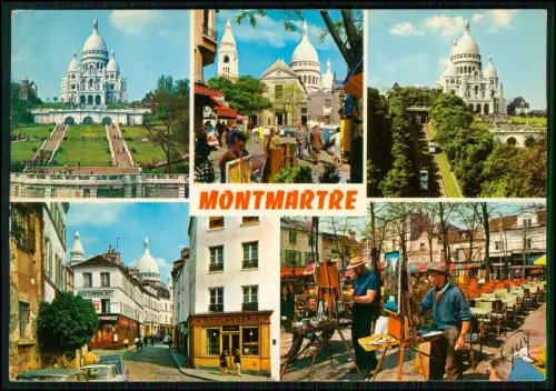 AK - Paris Montmartre - Sacré Coeur Basilika Place du Tertre Künstler Maler uvm.