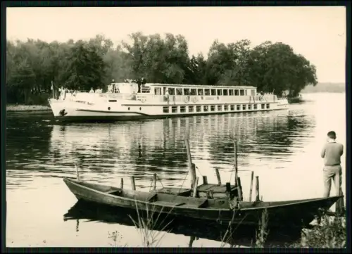 Echt Foto AK- Neues Potsdam Fahrgastschiff Ausflugsschiff Sanssouci Weiße Flotte
