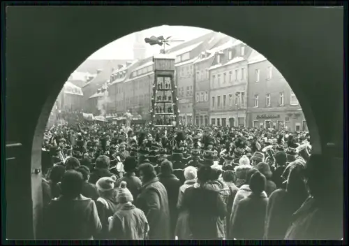 10x Echt Foto AK - Schneeberg Erzgebirge Weihnachtsmarkt Bergparade Annaberg DDR