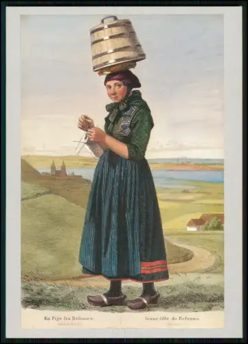11x AK Dänemark Refsnæs Amager Fünen Trachten Nationalkostüm Den Gamle By Aarhus