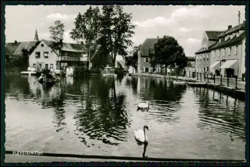 Echt Foto AK - Pleystein, Lkr. Neustadt an der Waldnaab - Stadtweiher Geschäft