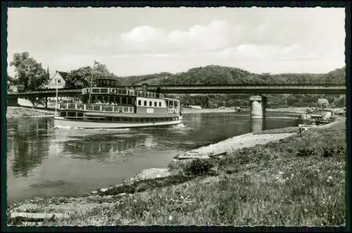 Echt Foto AK - Bodenwerder Weserschifffahrt - MS Stör Fahrgastschiff Weserbrücke