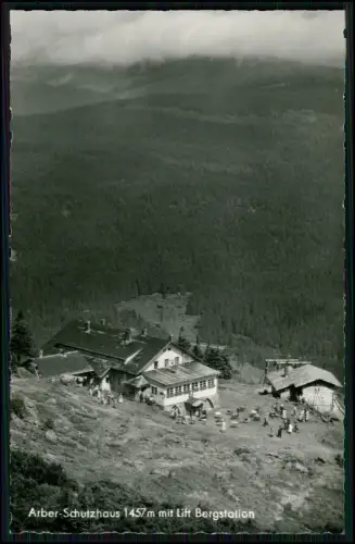 Foto AK - Großer Arber Schutzhaus Gasthof Bergstation Lift  Bayerisch Eisenstein