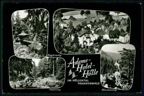 Echt Foto AK - Marxgrün Hölle bei Naila - Adams Hotel Höllental Hirschsprung uvm