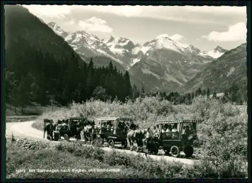 Foto AK - Mit Fuhrwerk Gespann Pferde - nach Birgsau und Einödsbach - Oberstdorf