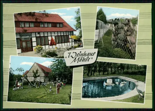 AK - Bad Oeynhausen Volmerdingsen - Weinhaus Möhle Gasthof Fachwerk Garten Tiere