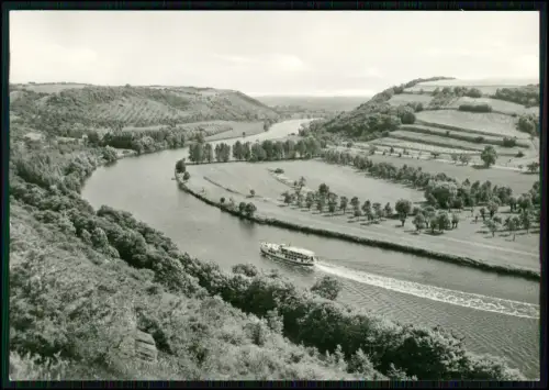 Foto AK - Rothenburg Saale - Blick auf die Saale Flusslandschaft Ausflugsschiff