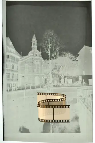 Orig. Negativ 9x6 - Straßburg Elsass Place Gutenberg Ill Handelskammer, Altstadt
