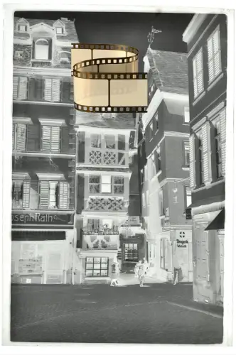 Orig. Negativ 9x6 - St. Johanner Markt in Saarbrücken - Geschäft von Joseph Räth