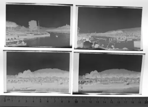 4x Orig. Negativ 9x6- Saarufer Saarbrücken - Wassersport-Ereignis am Staden 1940