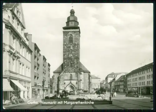 3x AK Gotha Neumarkt, Margarethenkirche, Platzansicht, Innenstadt, DDR Stadtbild