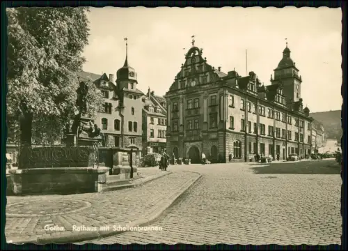 3x AK - Gotha Rathaus Schellenbrunnen Arnoldiplatz Hochhaus Schloss Friedenstein