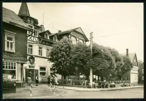3x Foto AK Finsterbergen Thüringen DDR 1960er Zur Linde Kurhaus Ortsblick Kirche