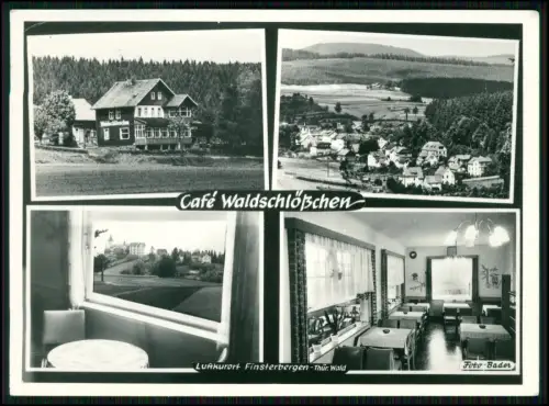 4x Foto AK Finsterbergen Thüringer Wald Café Waldschlößchen Kurhaus Konzertplatz