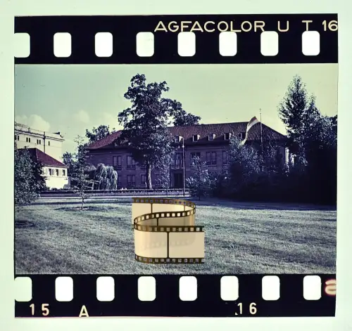 Agfacolor Dia Berlin Dahlem Haus Deutsche Forschung Uni Theaterwissenschaft 1957