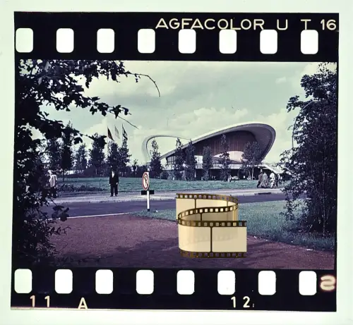 Agfacolor Dia - Berlin Tiergarten Kongresshalle Interbau 1957 Haus der Kulturen