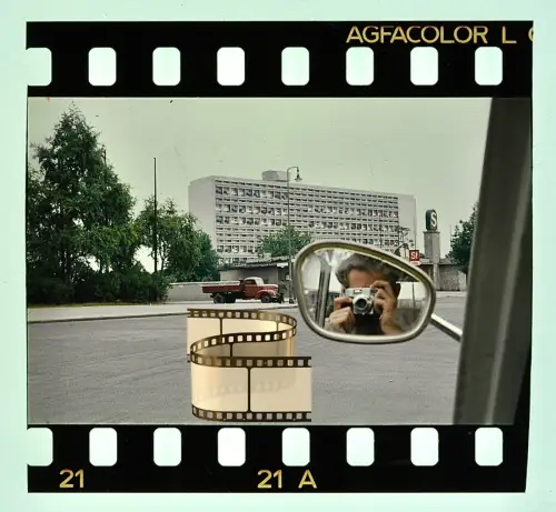 Agfacolor Dia - Berlin Westend Corbusierhaus - Le Corbusier Wohnhochhaus 1957