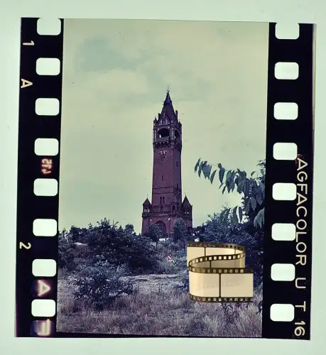 Agfacolor Dia Berlin Grunewald Grunewaldturm Backsteingotik Denkmal Ausflugsziel