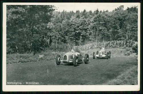 AK Foto Klein Nürburgring Am Brünnchen Auto Union Typ C Silberpfeil - 1938 gel.