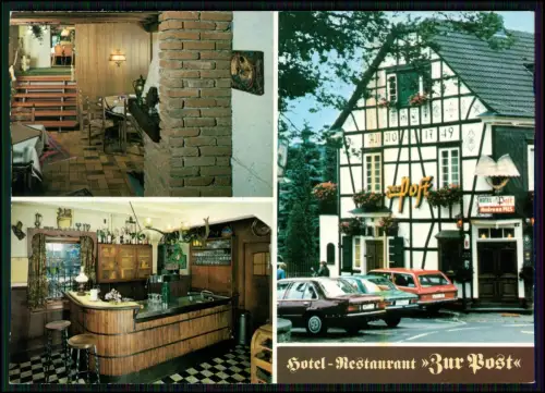 Dhünn Wermelskirchen - Hotel Restaurant Zur Post - Fachwerk Gastraum Autos uvm.