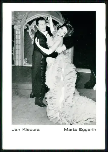 Jan Kiepura Marta Eggerth - Autogramm Widmung Foto - Brief Sekretariat 1970 Oper