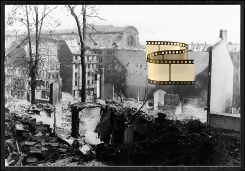 2x Foto Wuppertal Elberfeld 2.WK zerstörte Wohn Geschäftshäuser massive Trümmer