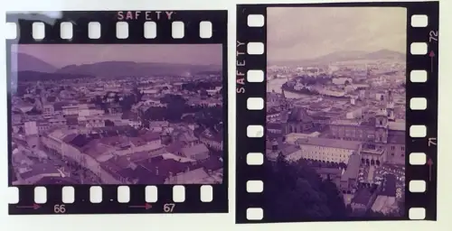 2xalt Farbdia Luftbild Ljubljana Laibach Burgblick Altstadt Kathedrale Slowenien
