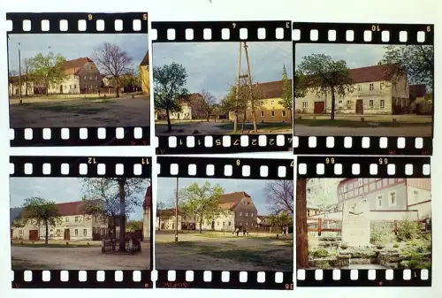11x Orig. alt Farbdia - Schwarzbach Elterlein Erzgebirgskreis Sachsen Ansichten