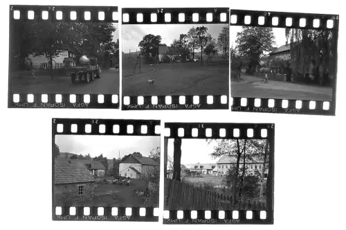 5x Orig. altes Dia - Dorf Schwarzbach Elterlein Erzgebirgskreis Sachsen um 1945
