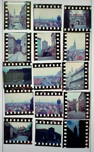 16x alte Farbdia - Bautzen Budyšin - Oberlausitz Sorben Altstadt Spree Ansichten