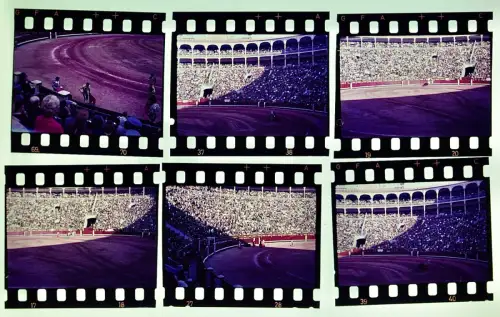 15x alte Farbdia - Spanien Stierkampf Arena Matador Torero Stadion Bullfighting