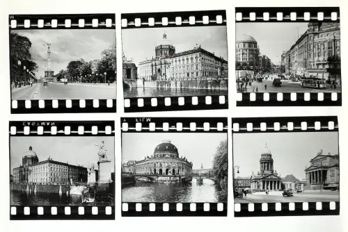 9 Schwarzweiß Dias Berlin Museumsinsel Brandenburger Tor Gedächtniskirche Schloß
