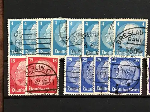 Deutsches Reich Nur Hauptgebiet 1932,1933 Nr 467-473 482-487 489-491 Gestempelt (Posten) 5