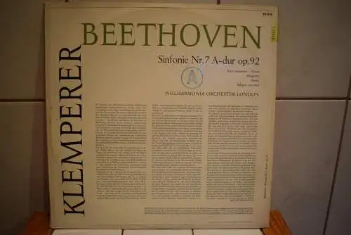  Beethoven*, Das Philharmonia Orchester, London*, Otto Klemperer – Sinfonie Nr. 7, A-dur Op. 92